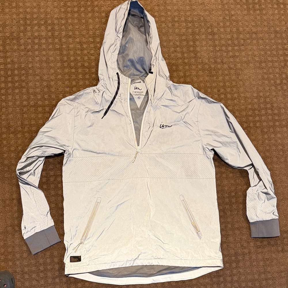 Men's Windbreaker Jacket in Silver
